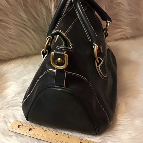 Dooney & Bourke Black Satchel with Gold Accents - Picture 6 of 16